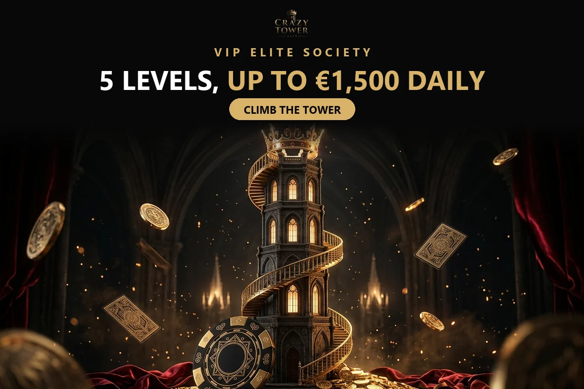 golden-staircase-around-a-crowned-tower-for-the-five-crazy-tower-vip-elite-society-levels